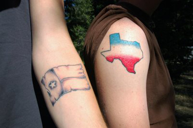 Patriotic State of Texas Tattoo