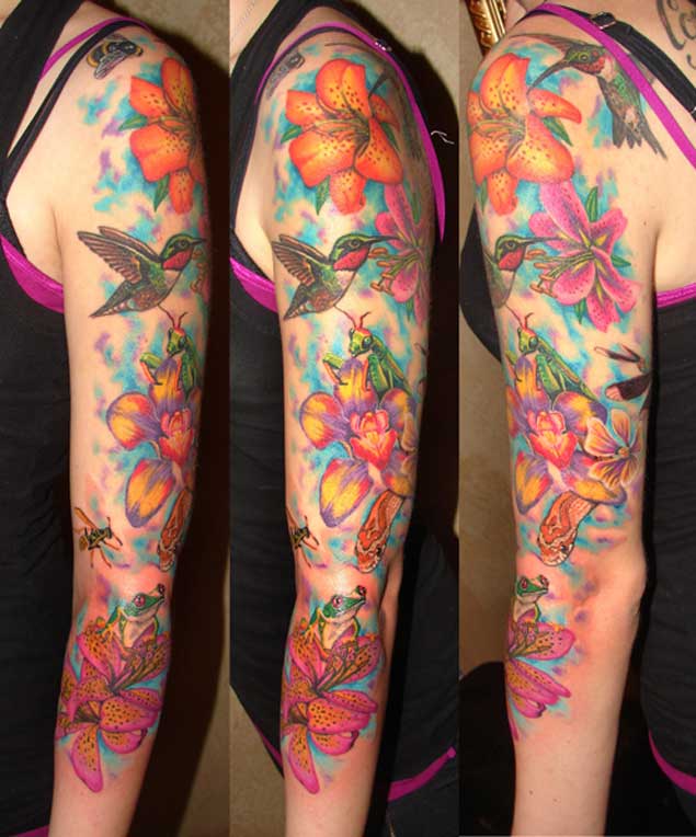 30 Fabulous Floral Sleeve Tattoos for Women  TattooBlend