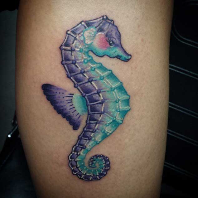 Pretty Sea Horse Tattoo