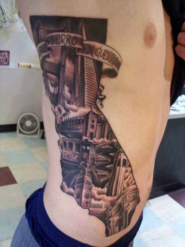 San Francisco State of California Tattoo