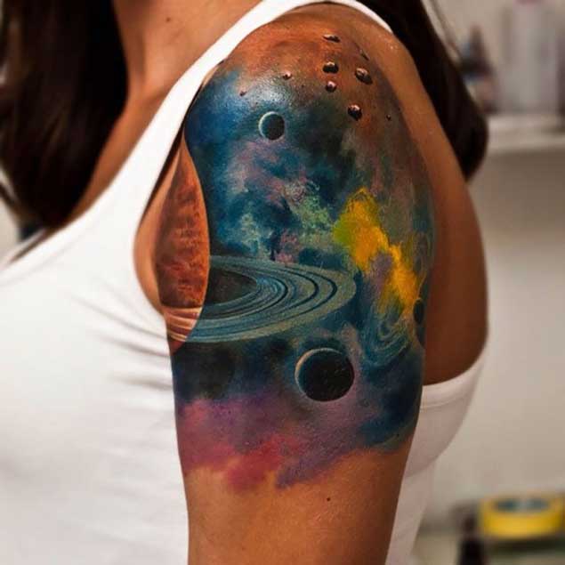 50 Earth Shattering Space Tattoos That Are Literally Out Of This World