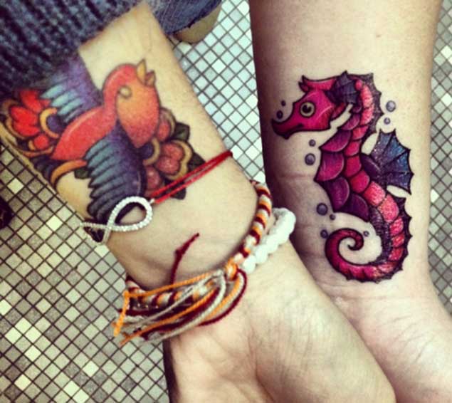 Seahorse Wrist Tattoo