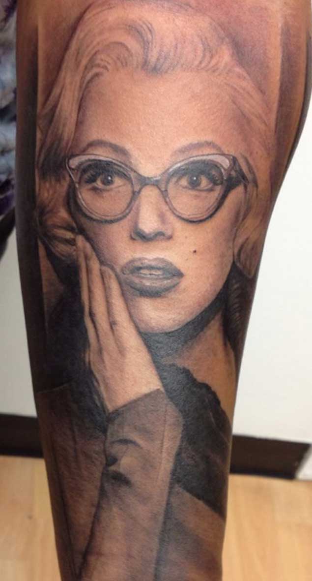 Glasses Marilyn Monroe Tattoo