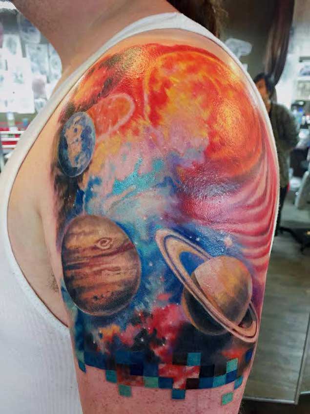 50 Earth Shattering Space Tattoos That Are Literally Out Of This World