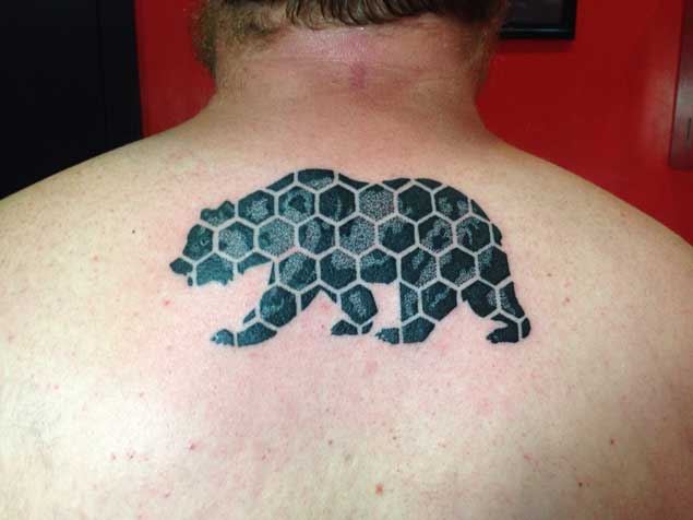 State of California Bear Tattoo