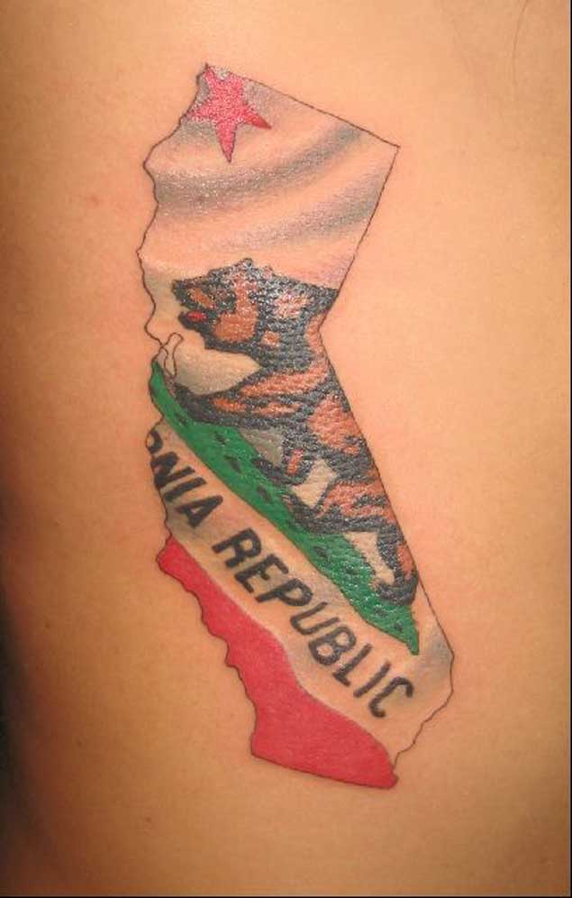 24+ State Of California Outline Tattoo