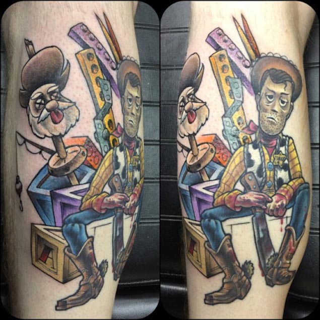 Woody Knife Toy Story Tattoo