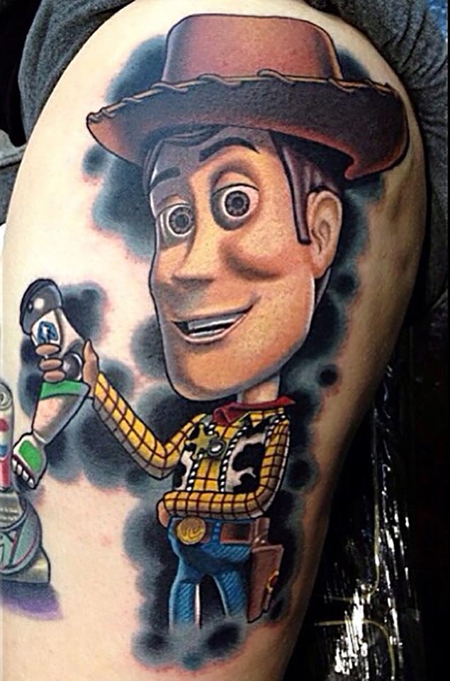 Funny Woody Toy Story Tattoo