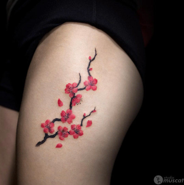 Cherry Blossom Tattoo by Muscat