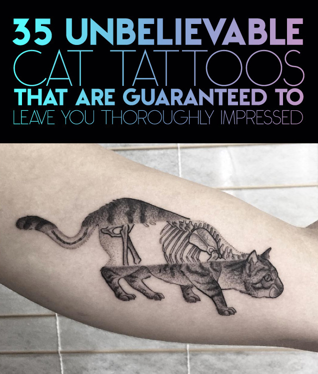 35 Unbelievable Cat Tattoos That Are Guaranteed To Leave You Thoroughly Impressed | TattooBlend