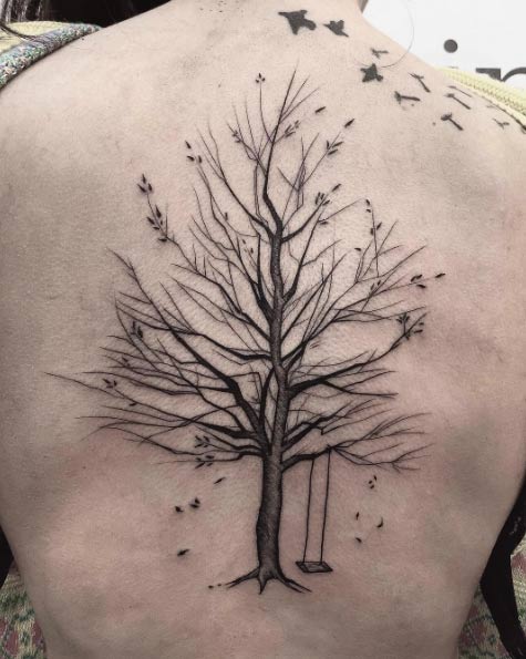 Tree Swing Tattoo by Frank Carrilho