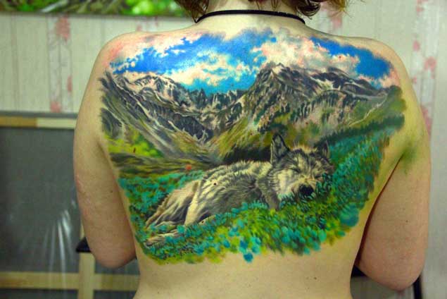Dramatic Landscape Tattoo