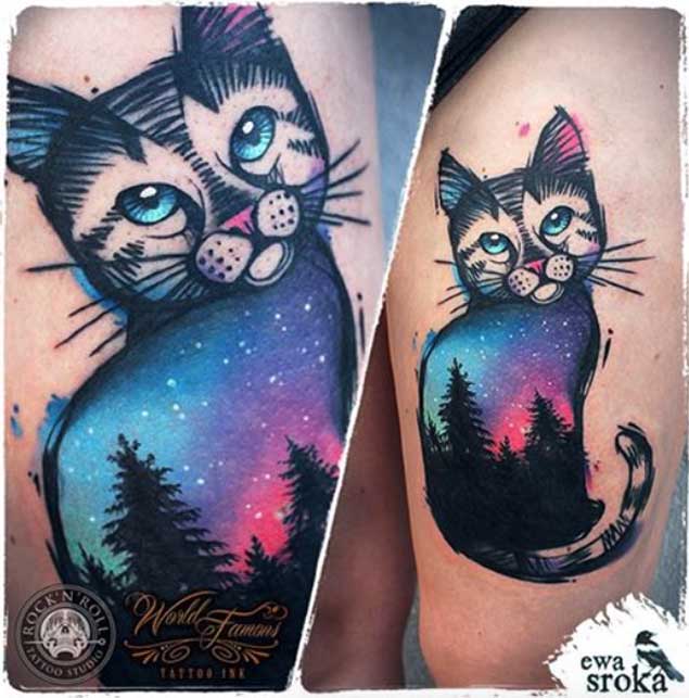 Amazing Cat Tattoo
