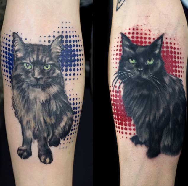 Amazing Black Cat Tattoos