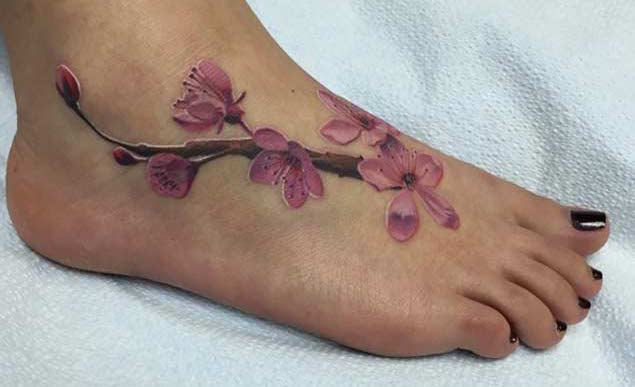 cherry-blossom-foot-tattoo