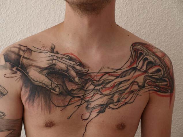 chest-jellyfish-tattoo