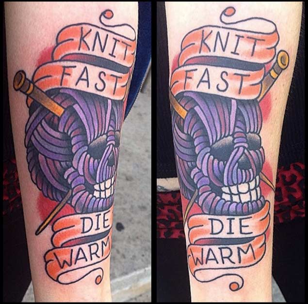 Funny Knitting Tattoos