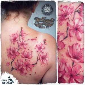 The 50 Best Cherry Blossom Tattoos Ever Inked TattooBlend   Gorgeous Cherry Blossom Tattoo 300x298 