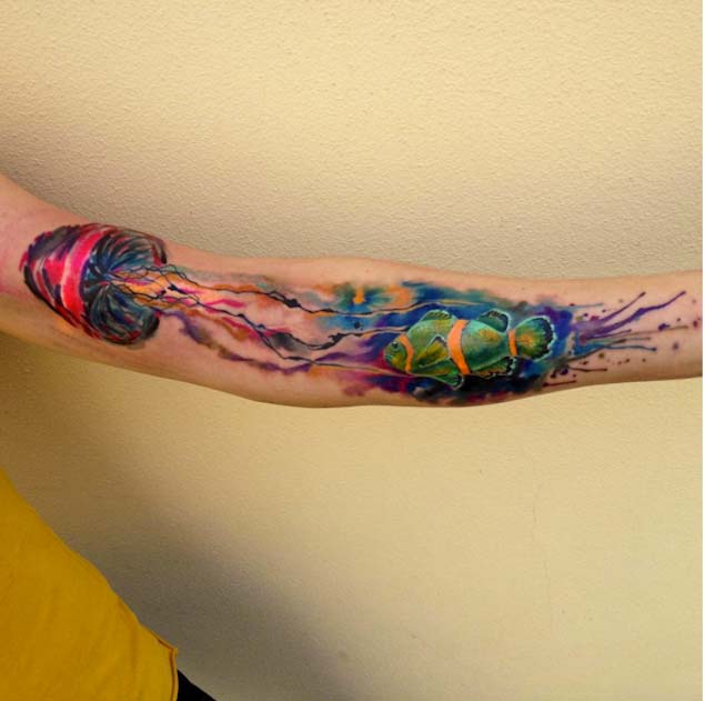 jellyfish-sleeve-tattoo