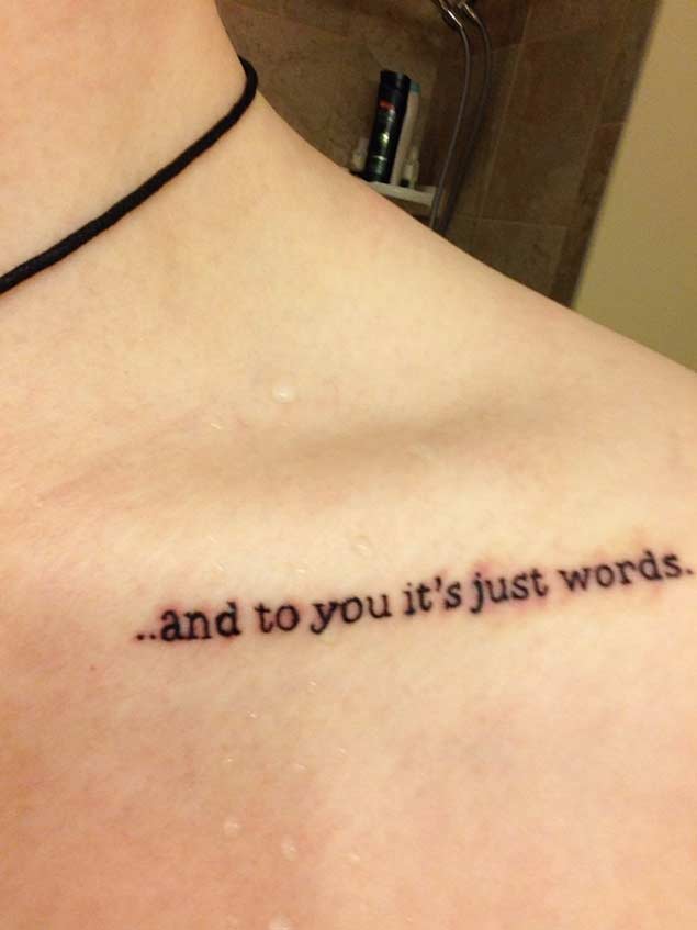 30 Relatable Love Quote Tattoos - TattooBlend