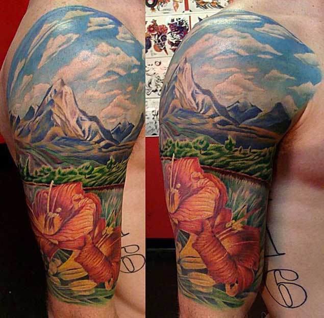 Scenic Mountain Tattoo