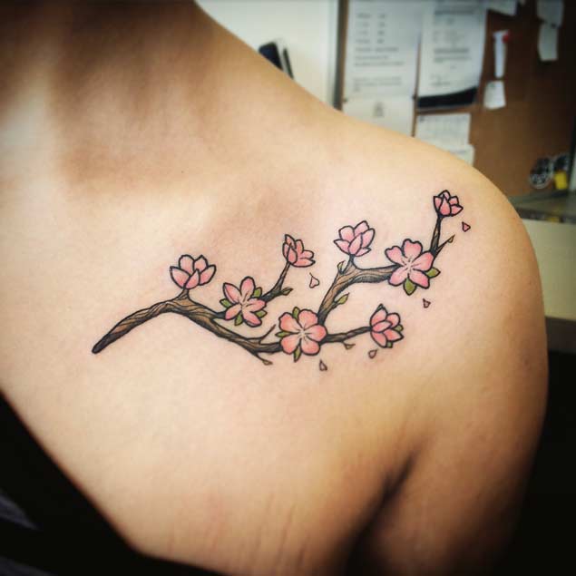 shoulder-cherry-blossom-tattoo