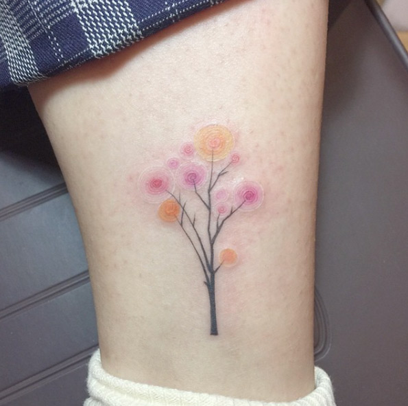 Playful Tree Tattoo Design by River 