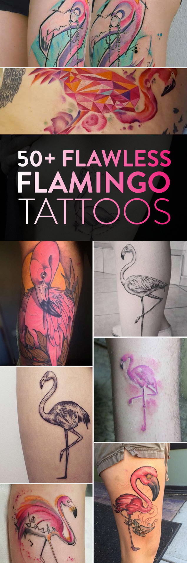 50 Flawless Flamingo Tattoos | TattooBlend