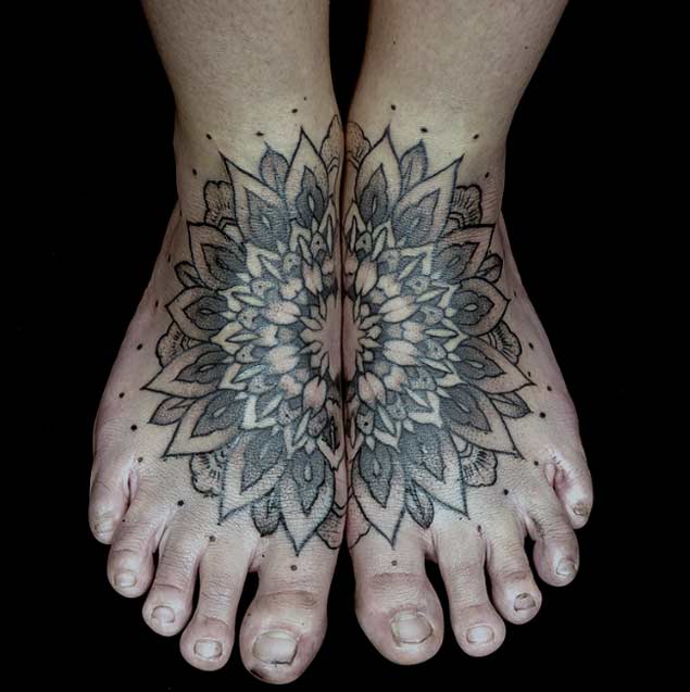 Symmetrical Foot Tattoo by Jan Mraz