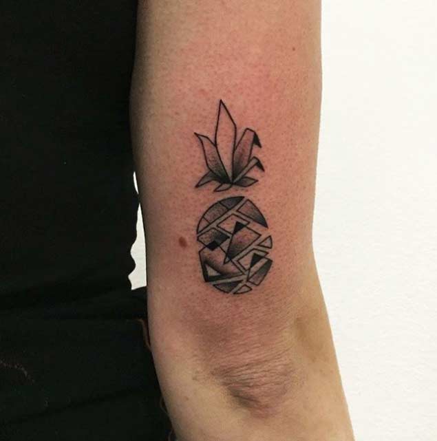 Abstract Pineapple Tattoo