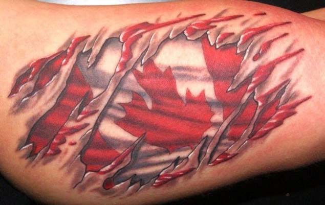 best-canadian-flag-tattoo