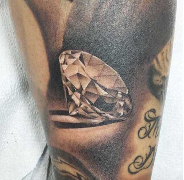 Hyper-Realistic Diamond Tattoo
