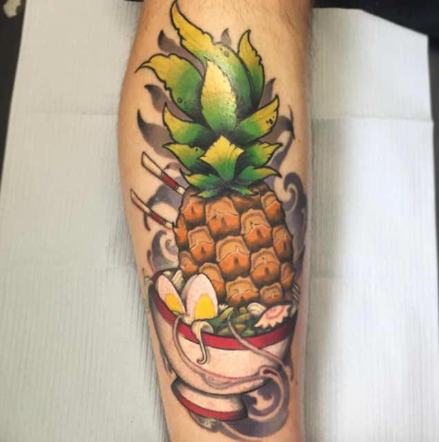 Awesome Pineapple Tattoo