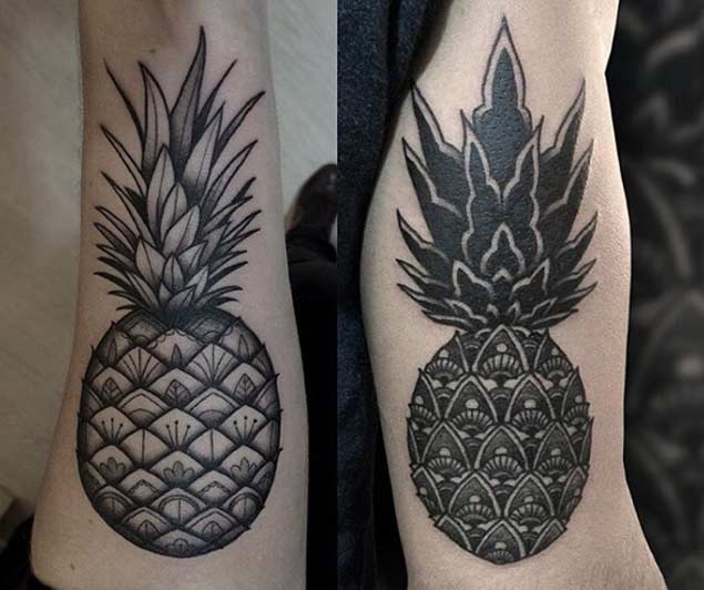 Creative pineapple tattoos