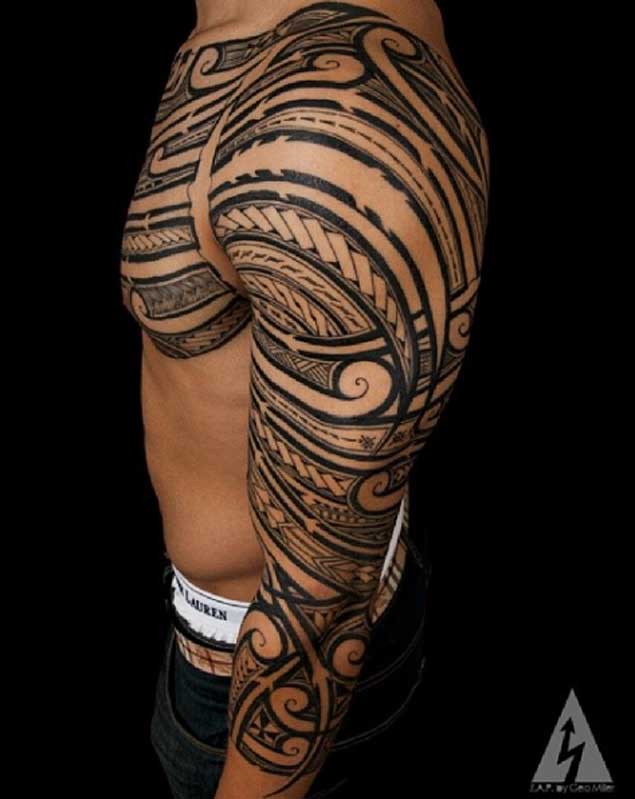 Large Tribal Tattoo by Kenny Brown