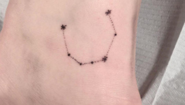 constellation ankle tattoo