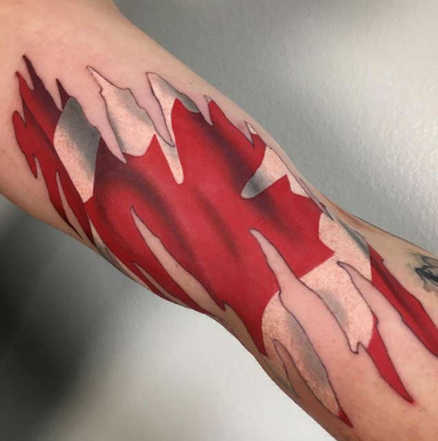 cool-canadian-flag-tattoo