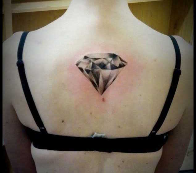 Hyper Realistic Diamond Tattoo