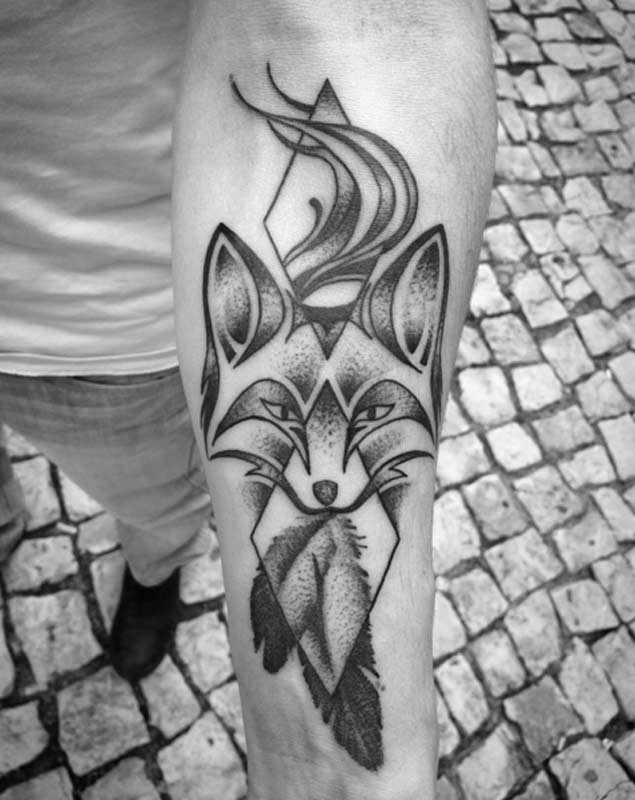 Dotwork Fox Tattoo