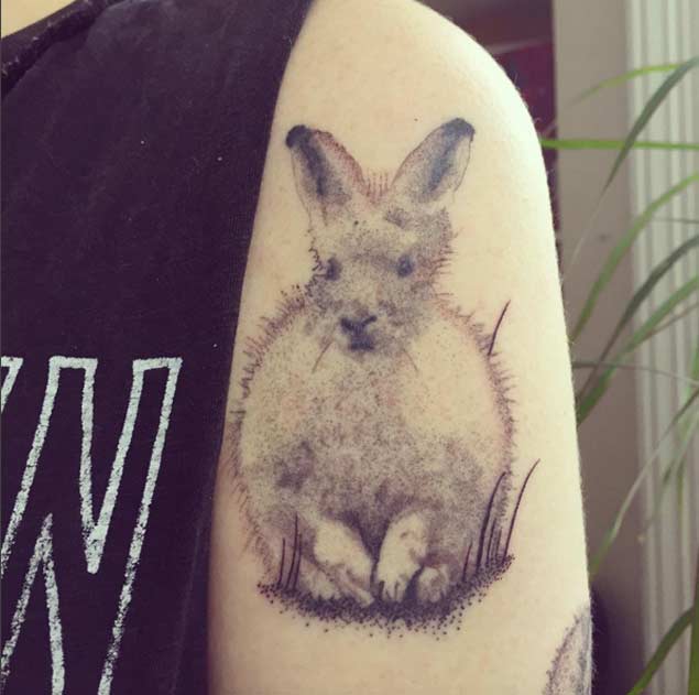 Dotwork Hare Tattoo