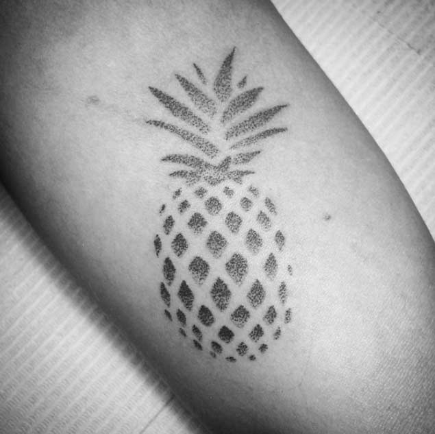 Dotowork pineapple tattoo