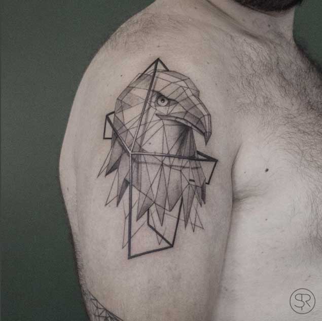 Geometric Eagle Tattoo