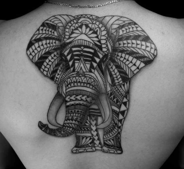 Elephant Tribal Tattoo by Kenny Brown