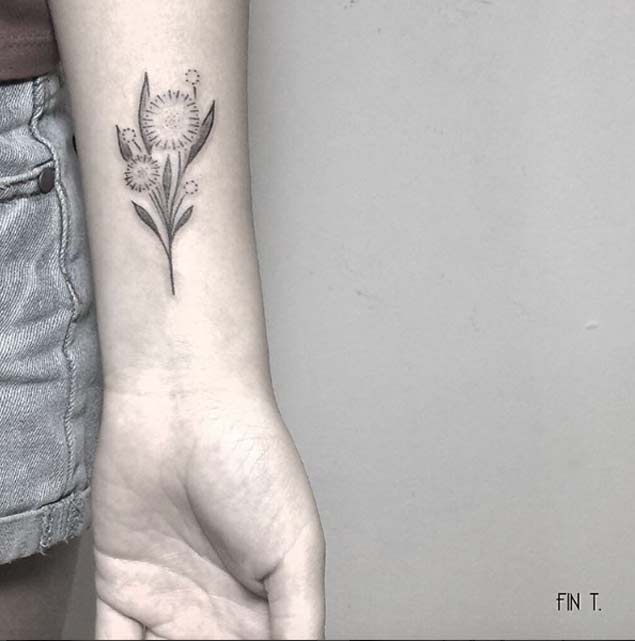 Flowers on forearm