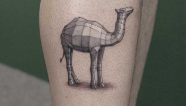 Geometric Camel Tattoo
