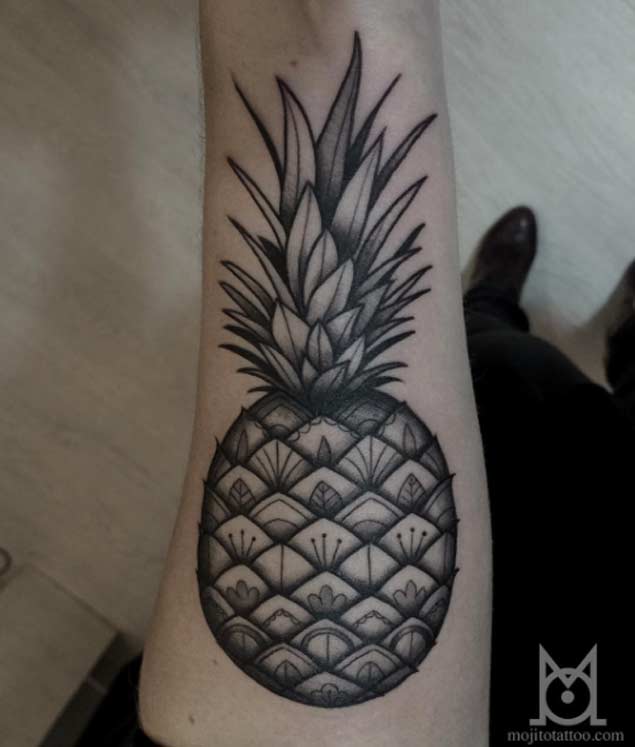 Geometric Pineapple Tattoo