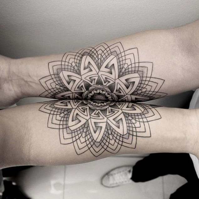 Symmetric Tattoos on forearm