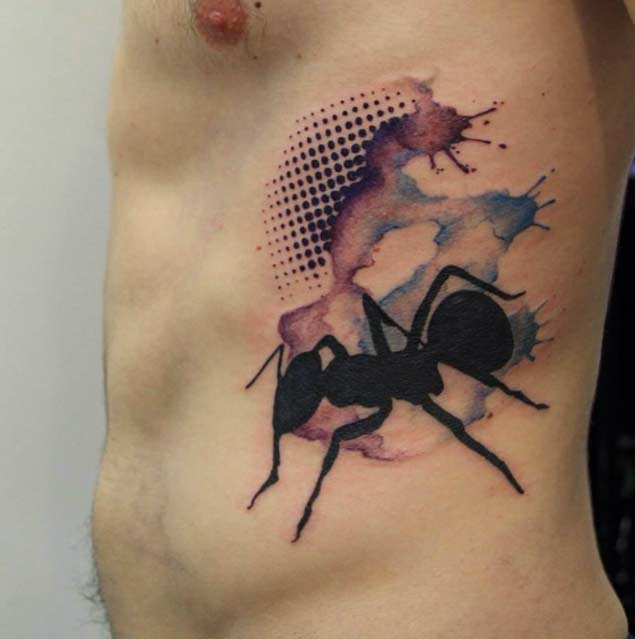 Halftone Ant Tattoo