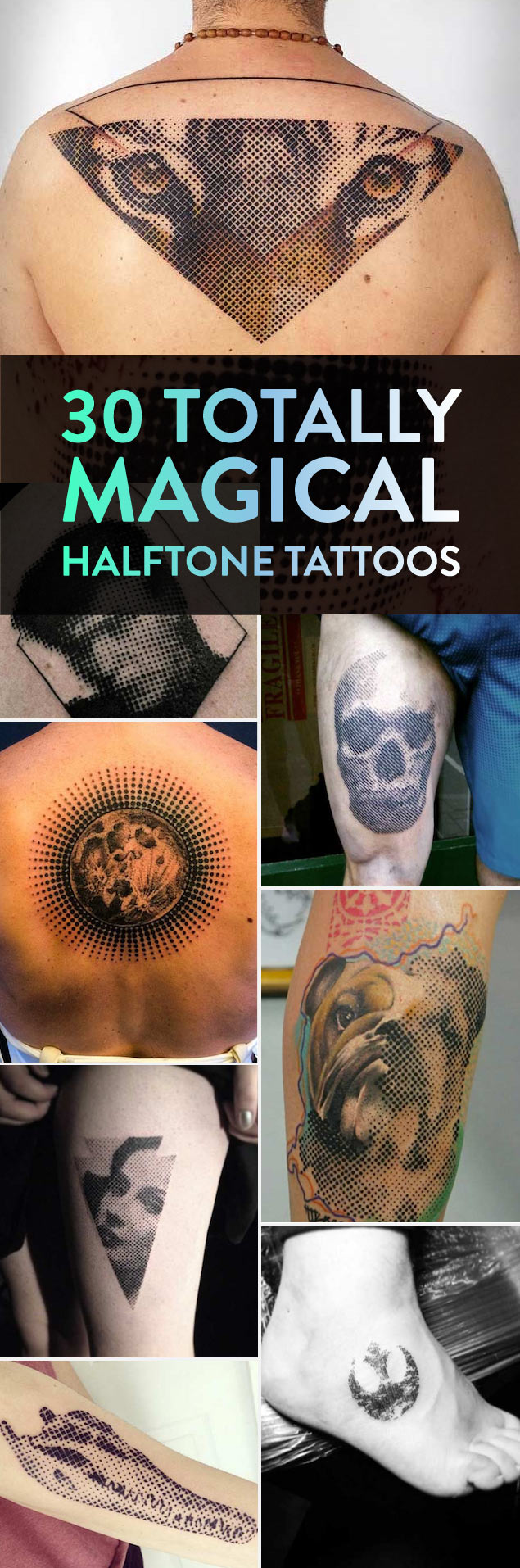 30 Totally Magical Halftone Tattoos | TattooBlend