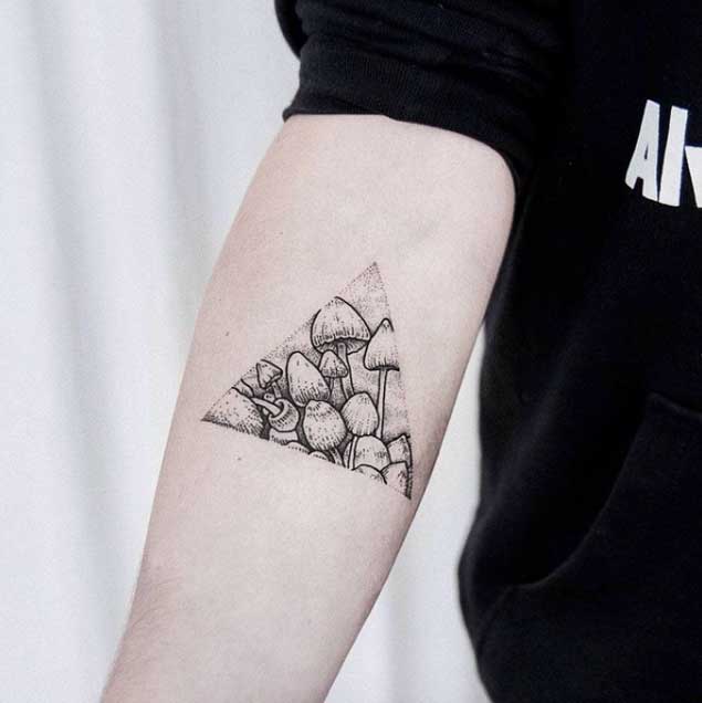 Mushroom Tattoo by Uls Metzger